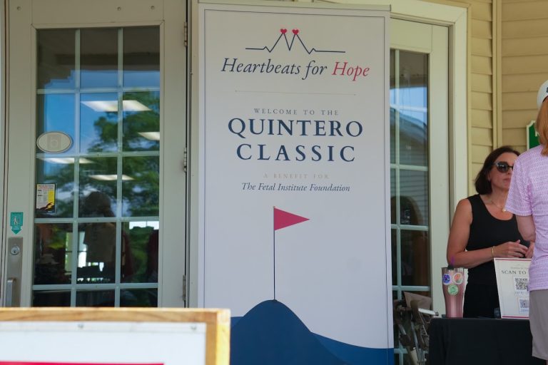 Quintero Classic signage at the Heartbeats for Hope 2026 golf tournament