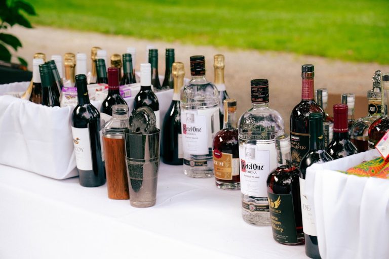 Tasting station at An Evening with Zac Clark and Friends